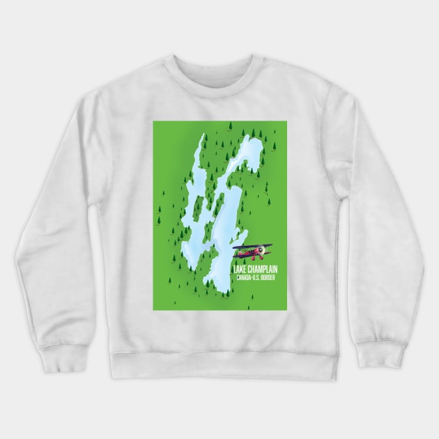 lake chamption USA Canada Crewneck Sweatshirt by nickemporium1